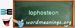 WordMeaning blackboard for lophosteon